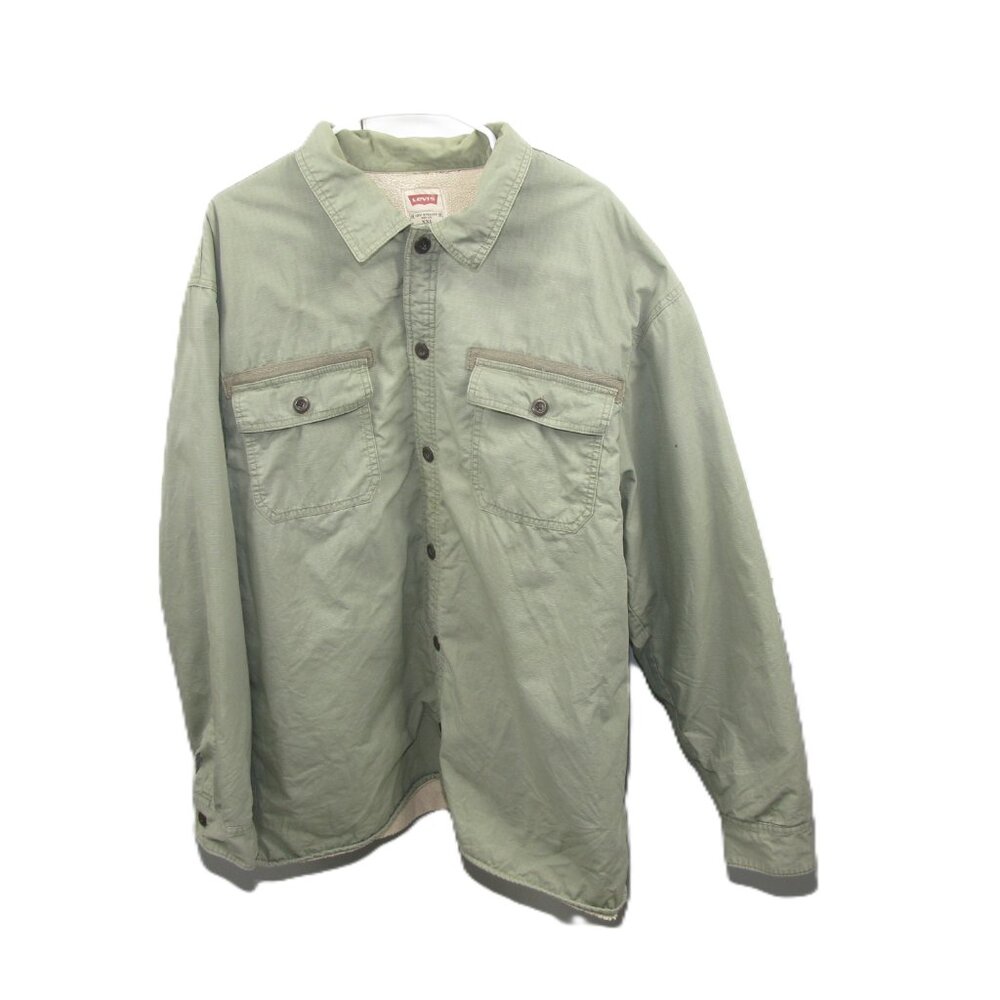 Levi's Men's Light Green Fleece Lined Shacket Size XXL - Picture 3 of 5